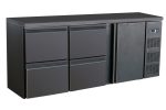 ARRIÈRE BAR RÉFRIGÉRÉE NOIR 1 PORTE ET 4 TIROIRS - Combisteel