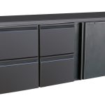 ARRIÈRE BAR RÉFRIGÉRÉE NOIR 1 PORTE ET 4 TIROIRS - Combisteel