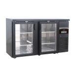ARRIÈRE BAR RÉFRIGÉRÉE NOIR 2 PORTES EN VERRE - Combisteel
