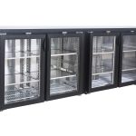 ARRIÈRE BAR RÉFRIGÉRÉE NOIR 4 PORTES EN VERRE *TRANSPORT SUR DEMANDE* - Combisteel