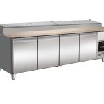 SALADETTE 4 PORTES AVEC PLAN DE TRAVAIL EN GRANIT ET 12x1/3GN RÉCIPIENT *TRANSPORT SUR DEMANDE* - Combisteel