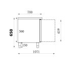 TABLE RÉFRIGÉRÉE 650 HAUTE 2 PORTES - Combisteel – Image 2