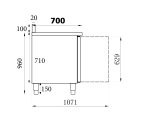 TABLE RÉFRIGÉRÉE BORD RELEVÉ 2 PORTES - Combisteel – Image 3