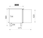 TABLE RÉFRIGÉRÉE PÂTISSERIE 2 PORTES - Combisteel – Image 2