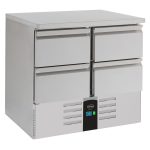 TABLE RÉFRIGÉRÉE 4 TIROIRS ENERGY LINE ÉQUIPÉ D'ÉVAPORATEUR - Combisteel