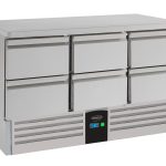 TABLE RÉFRIGÉRÉE 6 DRAWERS ENERGY LINE ÉQUIPÉ D'ÉVAPORATEUR - Combisteel