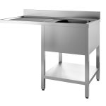 700 BLOC-ÉVIER ÉTAGÈRE LAVE-VAISSELLE DÉMONTABLE 1 À DROITE 1200 - Combisteel