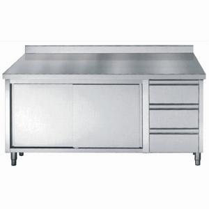 700 PLAN DE TRAVAIL PORTES COULISST TIROIRS BORD RELEVÉ 1800 - Combisteel 700 PLAN DE TRAVAIL PORTES COULISST TIROIRS BORD RELEVÉ 1800 - Combisteel – Image 1