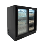 ARRIÈRE BAR RÉFRIGÉRÉE NOIR 2 PORTES COULISST - Combisteel – Image 3