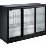 ARRIÈRE BAR RÉFRIGÉRÉE NOIR 3 PORTES COULISST - Combisteel