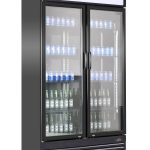 RÉFRIGÉRATEUR 2 PORTES EN VERRE BEZ-780 GD NOIR - Combisteel