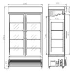 RÉFRIGÉRATEUR AVEC PORTES COULISSANTES EN VERRES BEZ-750 SL - Combisteel – Image 3