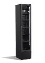 RÉFRIGÉRATEUR PORTE EN VERRE ÉTROIT NOIR NAP-150 - Combisteel