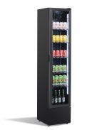 RÉFRIGÉRATEUR PORTE EN VERRE ÉTROIT NOIR NAP-150 - Combisteel – Image 4