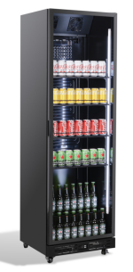 RÉFRIGÉRATEUR 1 PORTE EN VERRE NOIR NAP-360 - Combisteel – Image 3