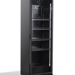 RÉFRIGÉRATEUR 1 PORTE EN VERRE NOIR NAP-360 - Combisteel