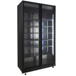 RÉFRIGÉRATEUR 2 PORTES EN VERRE NOIR NAP-850 - Combisteel