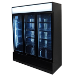 RÉFRIGÉRATEUR 3 PORTES EN VERRE NOIR FCU-1200 BL - Combisteel – Image 5