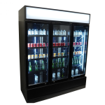 RÉFRIGÉRATEUR 3 PORTES EN VERRE NOIR FCU-1200 BL - Combisteel – Image 6