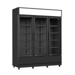 RÉFRIGÉRATEUR 3 PORTES EN VERRE NOIR FCU-1200 BL - Combisteel