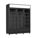 RÉFRIGÉRATEUR 3 PORTES EN VERRE NOIR FCU-1200 BL - Combisteel