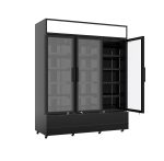 RÉFRIGÉRATEUR 3 PORTES EN VERRE NOIR FCU-1200 BL - Combisteel – Image 2