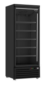 RÉFRIGÉRATEUR 1 PORTE EN VERRE NOIR JDE-600R BL - Combisteel
