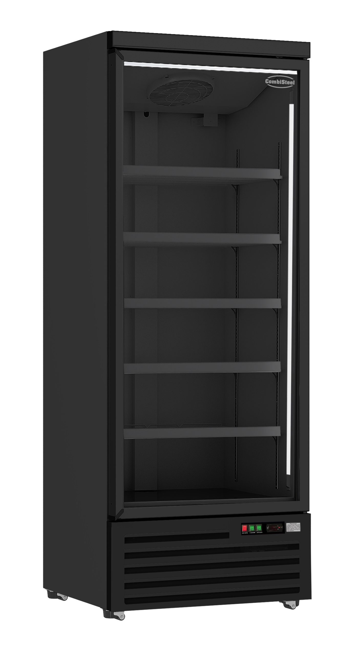 RÉFRIGÉRATEUR 1 PORTE EN VERRE NOIR JDE-600R BL - Combisteel RÉFRIGÉRATEUR 1 PORTE EN VERRE NOIR JDE-600R BL - Combisteel – Image 1