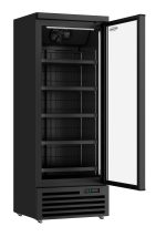 CONGÉLATEUR 1 PORTE EN VERRE NOIR JDE-600F BL - Combisteel – Image 2