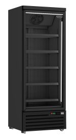 CONGÉLATEUR 1 PORTE EN VERRE NOIR JDE-600F BL - Combisteel