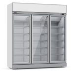 RÉFRIGÉRATEUR 3 PORTES EN VERRE INS-1530R - Combisteel