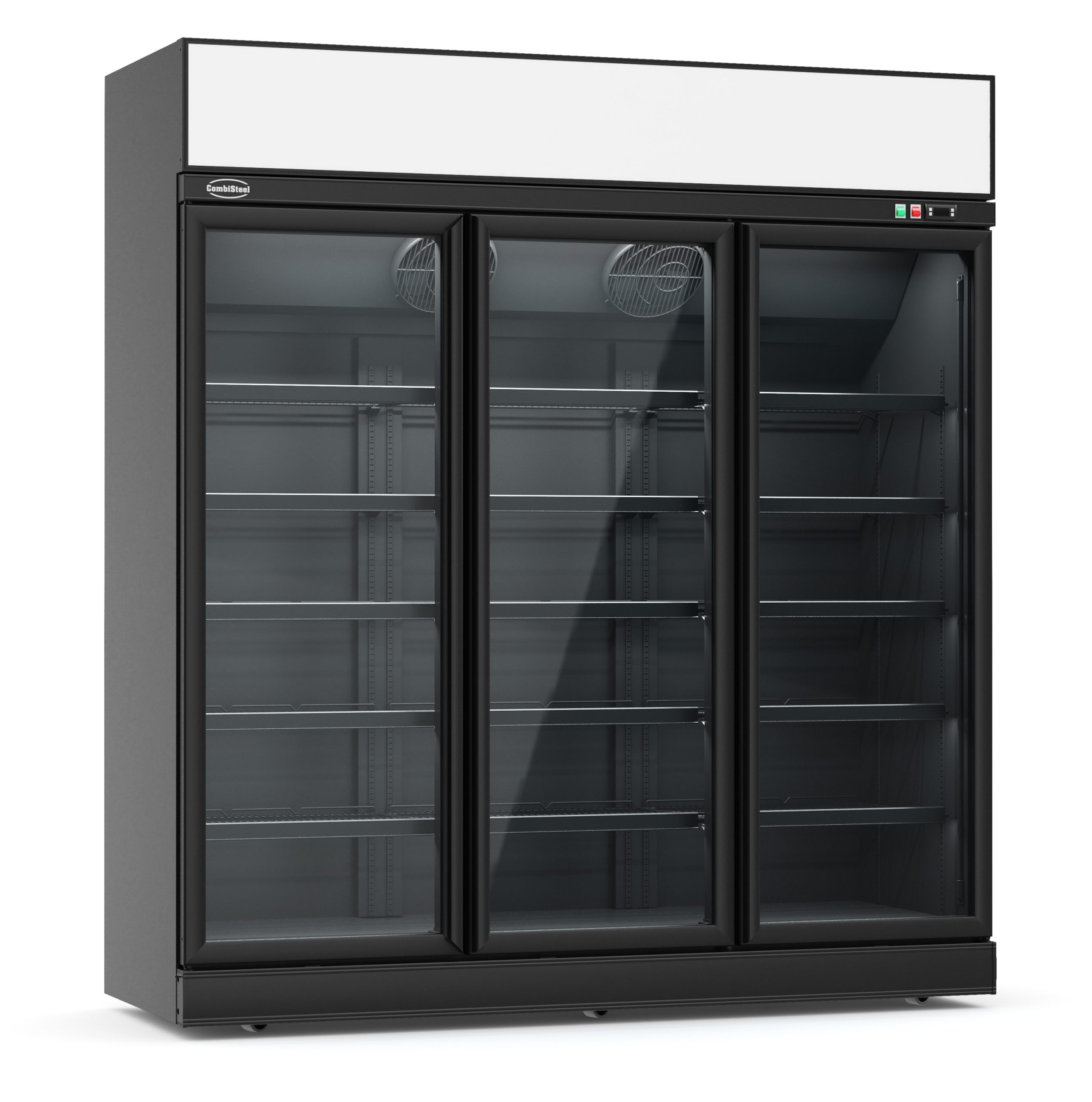 RÉFRIGÉRATEUR 3 PORTES EN VERRE NOIR INS-1530R BL - Combisteel RÉFRIGÉRATEUR 3 PORTES EN VERRE NOIR INS-1530R BL - Combisteel – Image 1