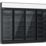 CONGÉLATEUR 4 PORTES EN VERRE NOIR INS-2060F BL *TRANSPORT SUR DEMANDE* - Combisteel
