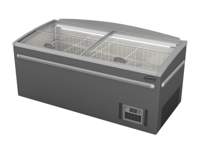 CONGÉLATEUR BAHUT GRIS POUR SUPERMARCHÉ TÊTE DE GONDOLE DÉGIVRAGE AUTOMATIQUE - Combisteel CONGÉLATEUR BAHUT GRIS POUR SUPERMARCHÉ TÊTE DE GONDOLE DÉGIVRAGE AUTOMATIQUE - Combisteel – Image 1