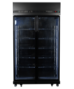 RÉFRIGÉRATEUR 2 PORTES EN VERRE NOIR IRM-770 BL - Combisteel – Image 5