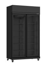 RÉFRIGÉRATEUR 2 PORTES EN VERRE NOIR IRM-770 BL - Combisteel