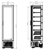 CONGÉLATEUR 1 PORTE EN VERRE 221L - Combisteel – Image 2