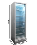 CONGÉLATEUR 1 PORTE EN VERRE 382L - Combisteel – Image 3
