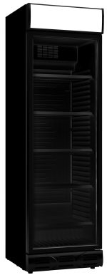 RÉFRIGÉRATEUR 1 PORTE EN VERRE NOIR SENS OUVERTURE PORTE GAUCHE - Combisteel