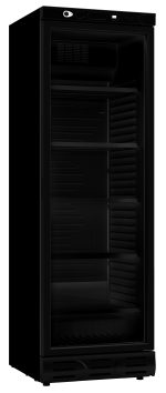 RÉFRIGÉRATEUR 1 PORTE EN VERRE 382L NOIR SANS CANOPY - Combisteel