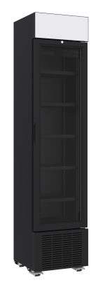 RÉFRIGÉRATEUR 1 PORTE EN VERRE NOIR 232L *TRANSPORT SUR DEMANDE* - Combisteel