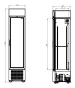 RÉFRIGÉRATEUR 1 PORTE EN VERRE NOIR 232L *TRANSPORT SUR DEMANDE* - Combisteel – Image 2