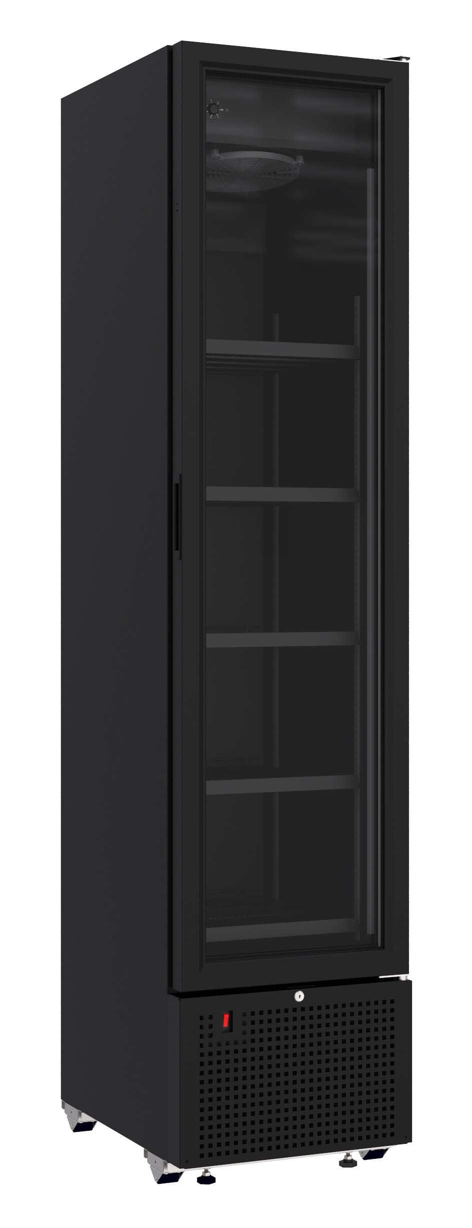 RÉFRIGÉRATEUR 1 PORTE EN VERRE NOIR 348L *TRANSPORT SUR DEMANDE* - Combisteel RÉFRIGÉRATEUR 1 PORTE EN VERRE NOIR 348L *TRANSPORT SUR DEMANDE* - Combisteel – Image 1