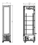 RÉFRIGÉRATEUR 1 PORTE EN VERRE NOIR 348L *TRANSPORT SUR DEMANDE* - Combisteel – Image 2