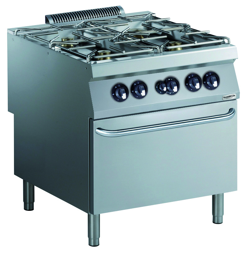PRO 900 CUISINIERE A GAZ 4 BR. AVEC FOUR A GAZ - Combisteel PRO 900 CUISINIERE A GAZ 4 BR. AVEC FOUR A GAZ - Combisteel – Image 1