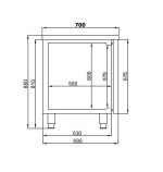 700 TABLE RÉFRIGÉRÉE 4 PORTES EXCL. MOTEUR - Combisteel – Image 2