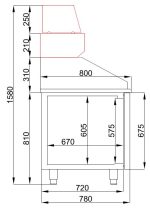 TABLE PRÉP POUR PIZZA 3 PORTES - Combisteel – Image 4