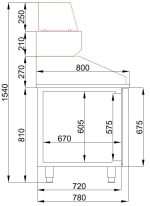 TABLE PRÉP POUR PIZZA 1 PORTE 5 TIROIRS - Combisteel – Image 4