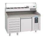 TABLE PRÉP POUR PIZZA 1 PORTE 5 TIROIRS - Combisteel – Image 2