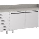 TABLE PRÉP POUR PIZZA 2 PORTES ET 5 TIROIRS - Combisteel